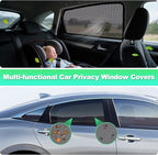 Car Window Shades for 2016-2021 Civic - Rear Side Window Sun Shade for Baby, Breathable Mesh Car Privacy Window Covers, UV Protection & Heat Insulation for Road Trips, Napping, Camping (2 PCS)