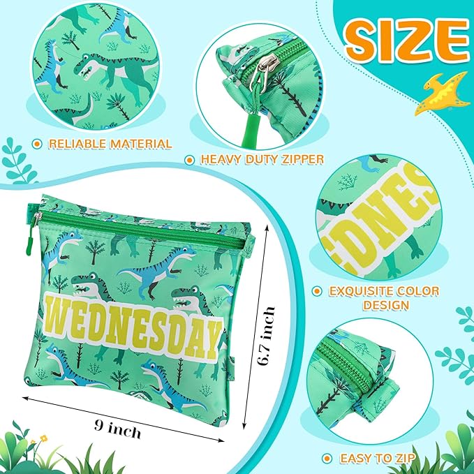 Paterr 14 Pcs Packing Cubes for Travel Kids Day of Week Compression Packing Bags Colorful Luggage Suitcase Organizers Bag for