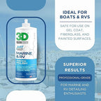 3D Marine & RV Finishing Polish – Removes P2000 Grit Scratches, Oxidation & Swirls, High-Gloss Gel Coat Shine, No Fillers, Low-Dust Formula, 32oz