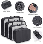 Mossio 9 Set Packing Cubes with Shoe Bag & Electronics Bag - Luggage Organizers Suitcase Travel Accessories