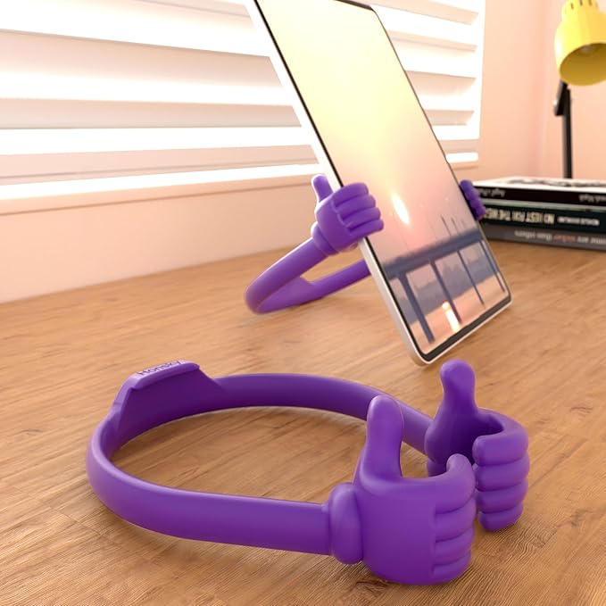 Honsky Thumbs-up Cell Phone Stand, Pack of 7, Universal Flexible Multi-Angle Cute Desk Desktop Phone Holder, Compatible with Android Switch Nintendo Tablet, Assorted Colors, Bundle