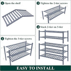 Smiry Bamboo Shoe Rack for Closet, 5 Tier Wooden Stackable Shoe Organizer, Free Standing Shoes Storage Shelf for Entryway, Fr