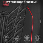 CAR PASS Waterproof Car Seat Covers Full Set,Neoprene Car Seat Covers 5 Seats,3D Tyre Embossed Wetsuit Seat Covers All-Weathe