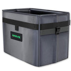 Drive Auto Car Trash Can - Leakproof, Hanging Garbage Bin with 20 Trash Bags and Black Adjustable Strap - Truck & Car Accessories for Men and Women - Grey with No Lid
