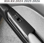 Window Control Panel Cover,for Kia K4 2024 2025 2026, Door Panel Cover,Power Windows Trim - Carbon Fiber Protective Accessories