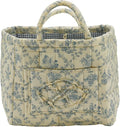 Boho Fabric Storage Basket, Large Capacity Laundry Basket, 12.2'' x 10.23'' x 10.23'' Collapsible Laundry Hamper with Easy Ca