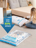 Vacuum Storage Bags with Electric Air Pump, 20 Pack (4 Jumbo, 4 Large, 4 Medium, 4 Small, 4 Roll Up Bags) Space Saving Bag fo
