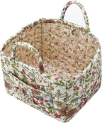 Boho Fabric Storage Basket, Large Capacity Laundry Basket, 12.2'' x 10.23'' x 10.23'' Collapsible Laundry Hamper with Easy Ca