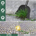 Floor Scraper Multifunctional Garden Shovel with 82” Adjustable Handle & Sharp Blade Heavy Duty All Steel Flat Shovel for Sidewalks Lawn Driveway Garden Weed Ice Dirt Moss Removal