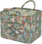 Boho Fabric Storage Basket, Large Capacity Laundry Basket, 12.2'' x 10.23'' x 10.23'' Collapsible Laundry Hamper with Easy Ca