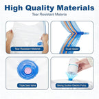 HOUSE DAY 10 Large Vacuum Seal Bags For Clothing Travel, 80% Space Saving Travel Vacuum Bags with Electric Pump, Vacuum Stora