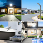 Solar Street Lights Outdoor Waterproof , 6500K 320°Wide Angle Flood light, LED Solar Parking Light with Motion Sensor and Rem