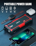 GOOLOO Upgraded GP3000 Jump Starter 3000A Peak Car Starter (Up to 9L Gas or 7L Diesel Engine) 12V Jump Box Auto Lithium