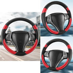Non-Slip Car Nappa Leather Steering Wheel Cover,Universal Car Accessories Women Men Fit 14" 1/2-15" Suvs/Vans/Sedans/Cars/Tru