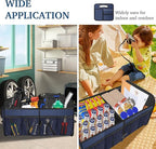 Femuar Car Trunk Organizer, Collapsible, Waterproof, Non-Slip, Blue, 52L, 5 Compartments, Rectangular, Portable, Practical