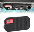 Car Sun Visor Organizer with MOLLE Panel and Zipper Storage Pouch Hard PE Board Prevents Sagging Tactical Gear Attachment Includes Sunglasses Holder Clip Fits Most Cars Trucks SUVs and Vans