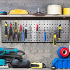 Hanaive 4 Pieces Pegboard Pliers Holder, Holds 11 Plier Per Rack, Steel Pegboard Hooks Pliers Peg Board Organizer Accessories