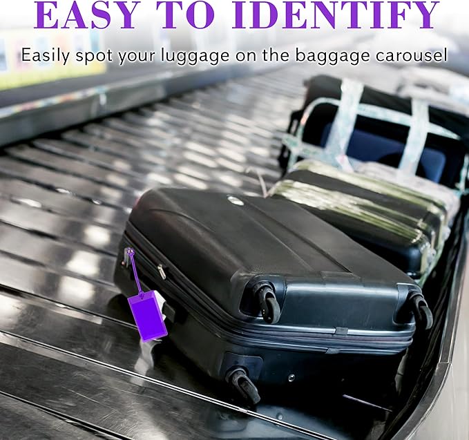 30 Pack Luggage Tags for Suitcases, Airplane Travel Essentials for Flying, International Travel Must Haves, and Luggage Acces