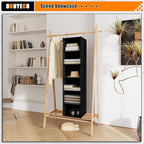 Hanging Closet Organizer and Storage 6-Shelf, Easy Mount Foldable Hanging Closet Wardrobe Shelves, Clothes Handbag Shoes Acce