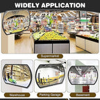 2 Pcs Garage Parking Indoor Acrylic Convex Security Mirror, 18" x 12" Rectangular Convex Corner Blindspot Mirror with Protective Film for Driveway Traffic