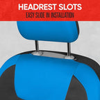 Motor Trend Blue/Black Waterproof Seat Covers for Front Seats – Premium Neoprene Blue Seat Covers, Car Seat Protectors with R