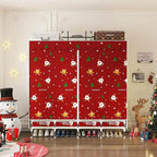 Portable Wardrobe with 4 Drawers Simple Temporary Wardrobe, Armario Portátil,New Oxford Cloth, Christmas Style (Christmas Col