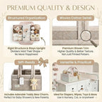 PeraBella Baby Diaper Caddy Organizer, XL Baby Basket Shower Gift Caddy, Portable Felt Changing Table Basket, Nursery Storage