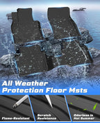 Sunsdrew Floor Mats for 2023-2025 2026 Mazda CX-50 (Not for Hybrid), All Weather Car Mats Front Rear 2 Rows Floor Liners CX50 Accessories TPE Rubber Raised Edge