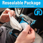 Fortress Car Interior Wipes with Microfiber Cloth (25 ct, Pack of 12) for Car Interior Cleaning, Dashboard, Seats, Detailing,