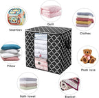 WISELIFE Storage Bags 4 Pack/100L Large Blanket Clothes Organization and Storage Containers for Comforters,Bedding, Foldable 