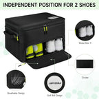 Golf Trunk Organizer, 2 Layers Golf Accessories Bag for Men, Waterproof Car Golf Storage Organizer with Compartment for 2