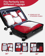 Compression Packing Cubes, Gonex Extensible Storage Mesh Bags Organizers