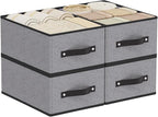 Foldable Storage Boxes, Storage Baskets with Handles, Fabric Cube Organizer Bins for Shelves Bedroom Laundry, 13 × 9.1 × 5.5 