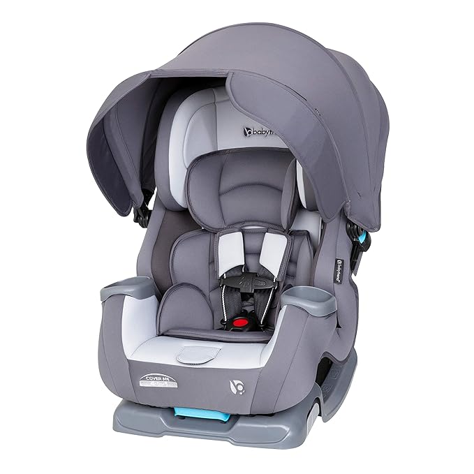 Baby Trend Cover Me™ 4-in-1 Convertible Car Seat, Vespa – Built-in Canopy, 4-Stage Growth System, Plush Comfort Padding, Mult