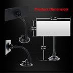 Suction Cup Baby Car Mirror, Ampper Adjustabe Long Arm HD Glass Convex Wide Angle Interior Rearview Baby Rear Facing Mirror (Frameless Rectangle, Large, 6.7" X 2.9")
