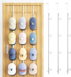 SWTYMIKI Over Door Hat Organizer - 3 Packs Metal Hanging Hat Rack with 12 Hooks Design, Baseball Cap Hanger Organizer Storage
