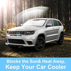 TINGLU Sun Shade for Jeep Grand Cherokee 2011-2021(NOT for Grand Cherokee L&Jeep Cherokee) Accessories Windshield Sun Shade Window Shade UV Rays Protection Sun Visor Cover