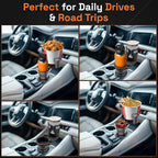 Car Cup Holder Expander 2 in 1, Expandable Cup Holder with Adjustable Base, The Upper Part Fits Yeti, Ramblers, Hydroflask, Other Large Bottles/Mugs, expandable to 3"-6.5"