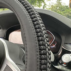 Moyishi Top Leather Steering Wheel Cover Universal Fit Soft Breathable Steering Wheel Wrap (Orange2)