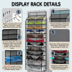 Kotkn Over The Door Shoe Organizer with 12 Large Breathable Pockets - Durable Hanging Storage for the Entire Family's Shoes (