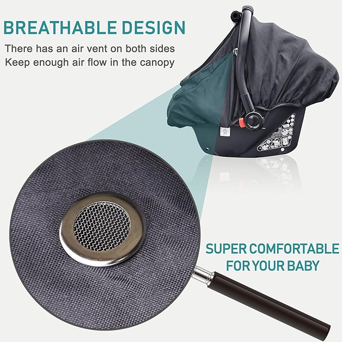 Waterproof Baby Car Seat Cover，YVMVDV Patented Cold Weather Carseat Cover for Babies,Infant Car Seat Cover Canopy for Boy Gir