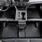 Floor Mats for Honda Accord 2018-2022, All Weather Floor Mats Trunk Cargo Liner and Door Sill Guards Accessories, Full Coverage Set