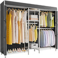 VIPEK Classic V6C Heavy Duty Covered Clothes Rack 5 Tiers Wire Garment Rack Large Size Wardrobe Closet White Metal Clothing R