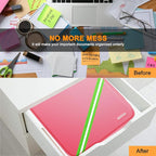 Document Organizer with 5200℉ Heat Insulated, 16.1"x11.4"x4.3" Waterproof and Fireproof Document Box with Lock, Home Strong F