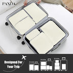 PANDA JOYS 4 Set Compression Packing Cubes Travel - Travel Accessories Expandable Packing Organizers for Carry On - Essential