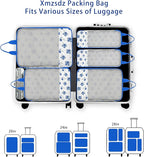 7 Pcs Compression Packing Cubes for Travel Luggage, Lightweight Suitcase Organizer Bags Set, Compression Packaging Cube for T