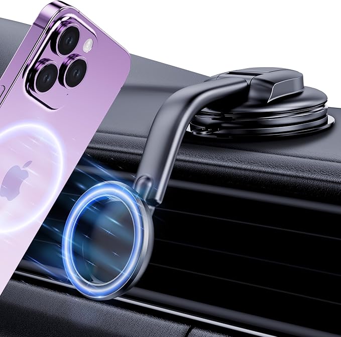 for Magsafe Car Mount,【Strong Magnets & Low Profile】 Magnetic Phone Holder for Car Dashboard Windshield Universal Hands Free Car Phone Holder for iPhone 15 14 13 12 Pro Max Plus Android