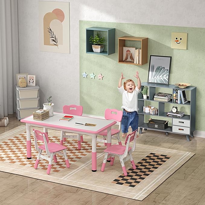 Qaba 3 Tier Kids Storage Unit, Toy Organizers and Storage with 3 Drawer Chest for Kids Bedroom Nursery Kindergarten Living Ro