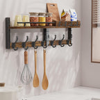 29 inch Coat Rack Wall Mount with Shelf, Set of 2 Entryway Wall Shelf with Hooks, Heavy Duty Coat Hanger Wall Mount with Key 