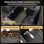 for Jeep Wrangler JL JLU 4XE(2018-2026) & Gladiator JT(2020-2026) Center Console Organizer Tray [Maximize Storage & US Patent] Cup Holder for Jeep Gladiator & Wrangler Accessories Black